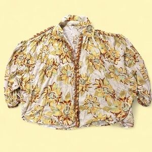 Free People Sunflower Button-Down Shirt